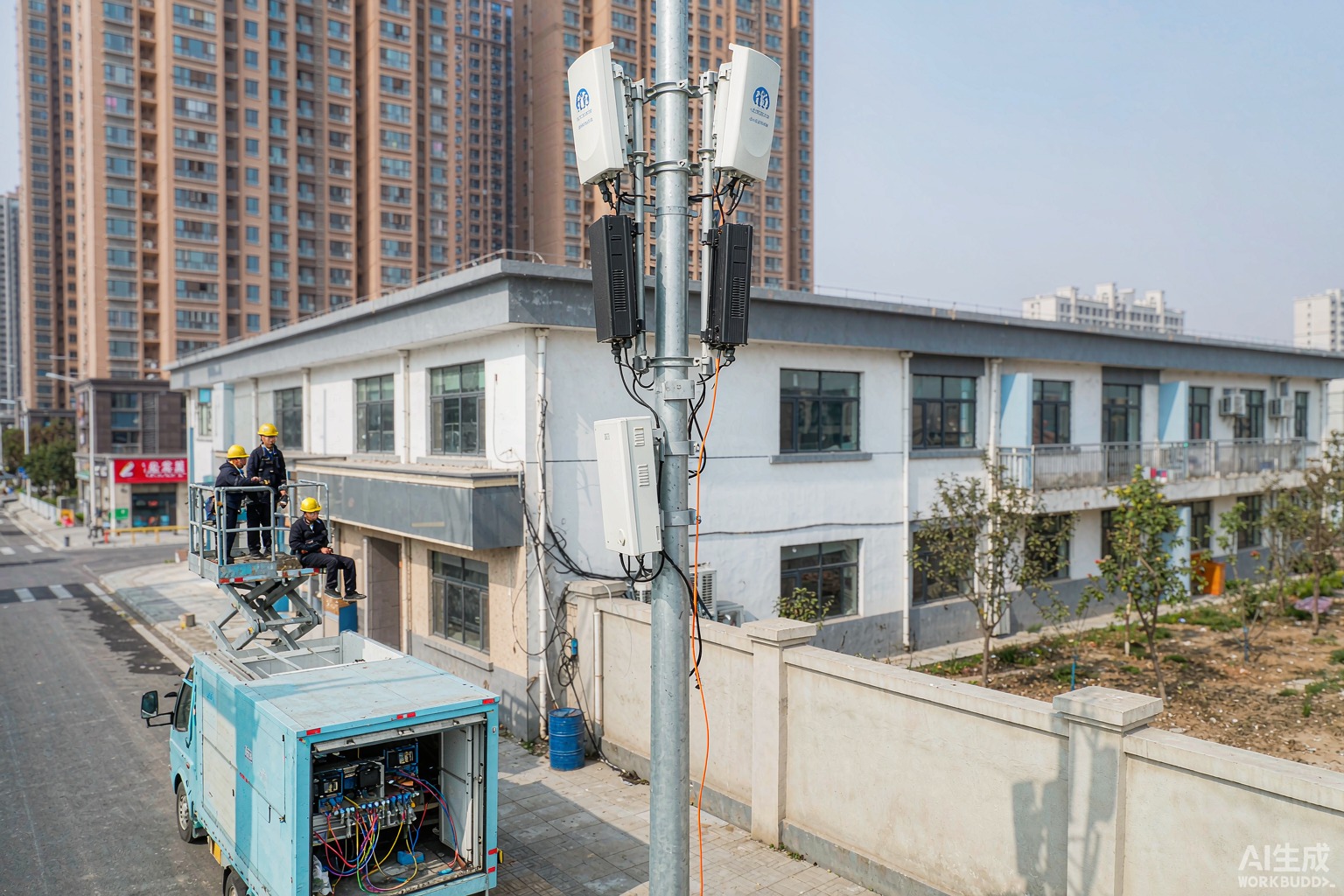 龙岗布吉片区基站抱杆塔增设